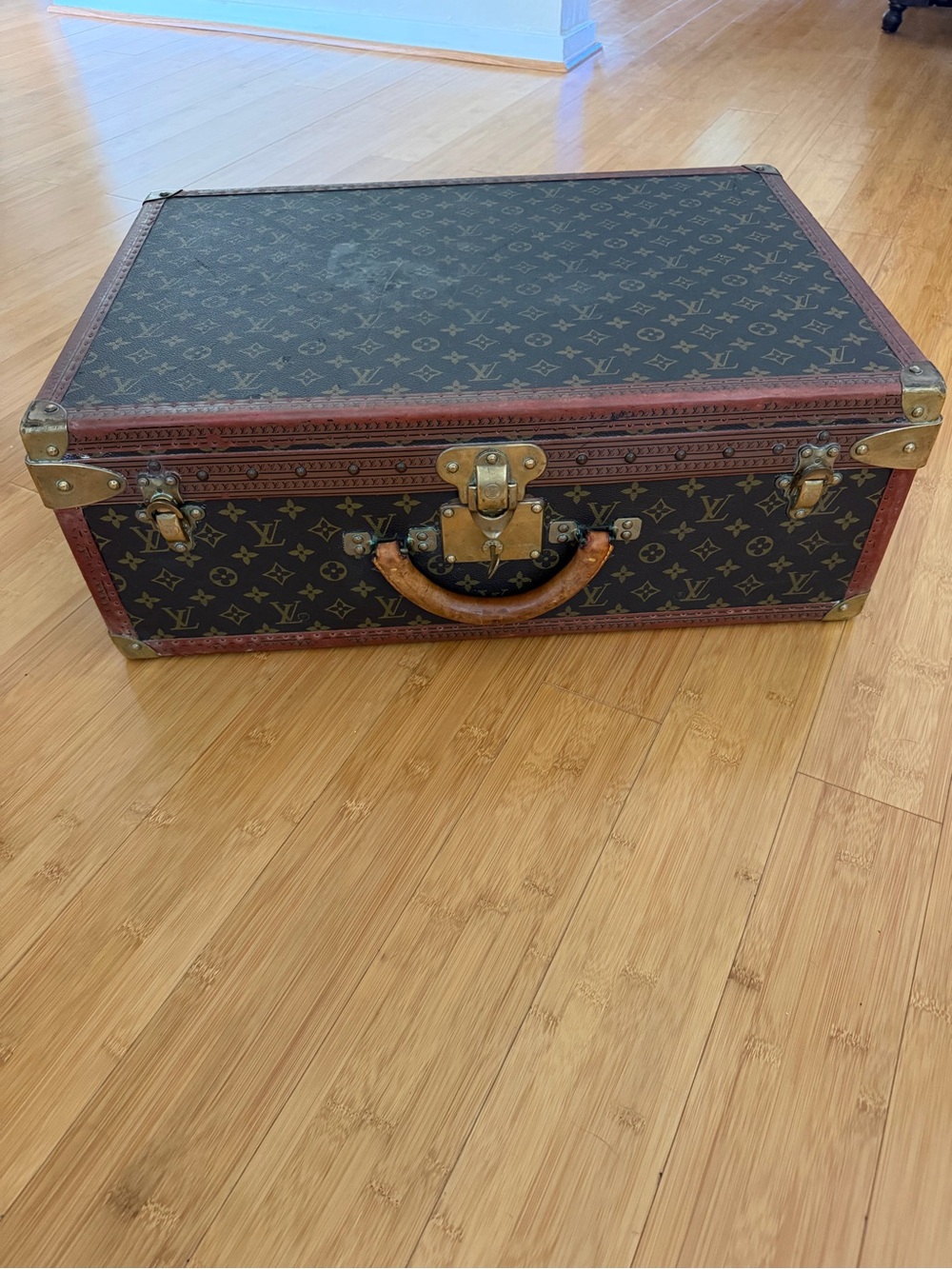 Louis Vuitton Monogram Trunk Case in Brown & Tan Canvas